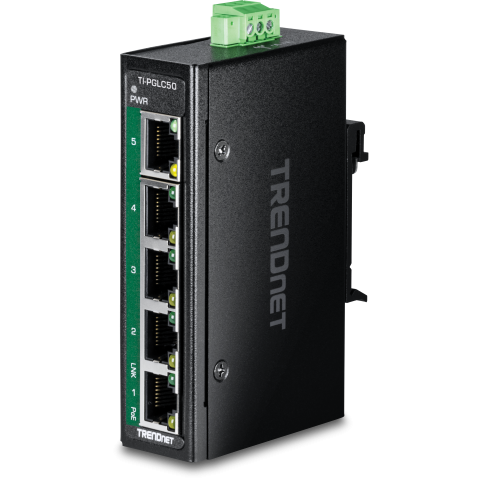 TRENDNET 5-PORT INDUSTRIAL GIGABIT POE+ (TI-PGLC50)