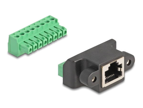 DELOCK RJ45 zu Terminalblock Adap 8 Pin (66589)