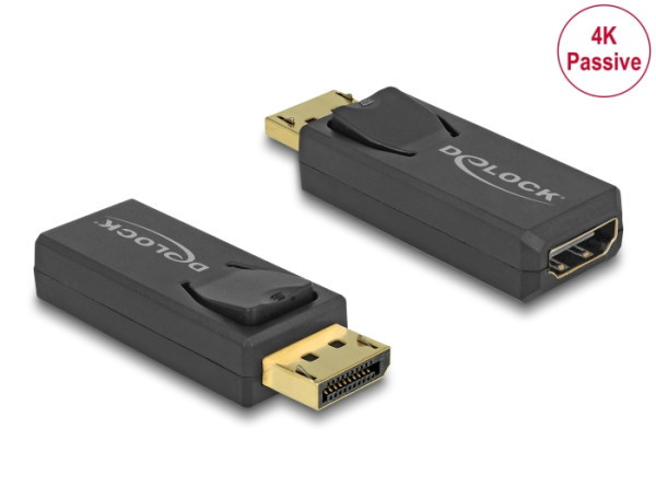 DeLOCK 65571 Kabeladapter Displayport 1.2 HDMI Schwarz (65571)