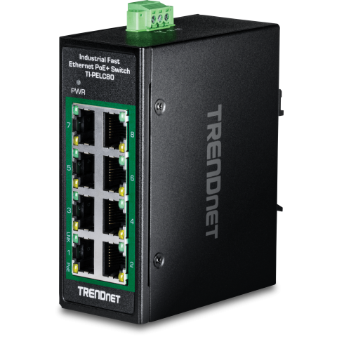 TRENDNET 8-PORT INDUSTRIAL FAST ETHERNE (TI-PELC80)