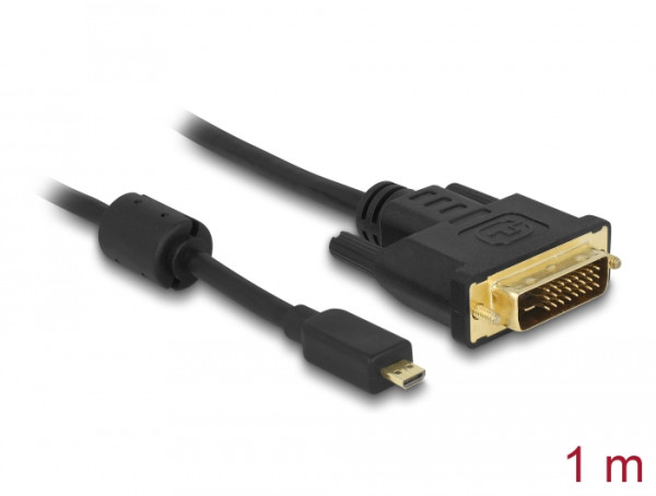 DeLOCK 83585 Videokabel-Adapter 1 m Micro-HDMI DVI-D Schwarz (83585)