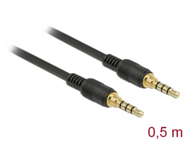 DeLOCK 85592 Audio-Kabel 0,5 m 3.5mm Schwarz (85592)