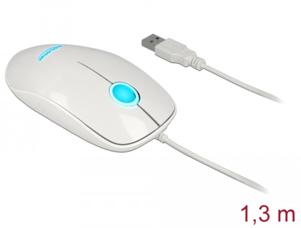 DeLOCK 12537 Maus Büro Beidhändig USB Typ-A Optisch 1200 DPI (12537)