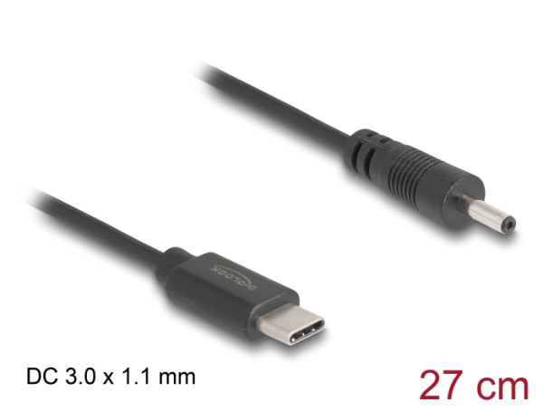 DELOCK USB Type-C zu DC 3,0 x 1,1mm 27cm (85403)