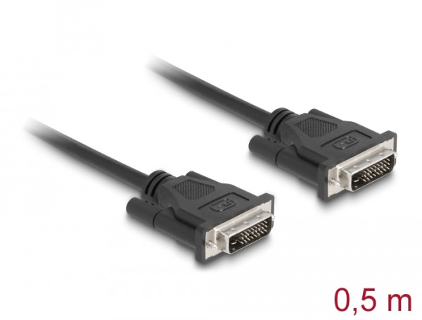 DeLOCK DVI 24+1 Cable 0.5m male/male DVI-Kabel 0,5 m DVI-D Schwarz (84369)