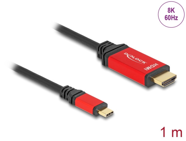 DELOCK ?USB Type-C zu HDMI Kabel 1m rot (80095)