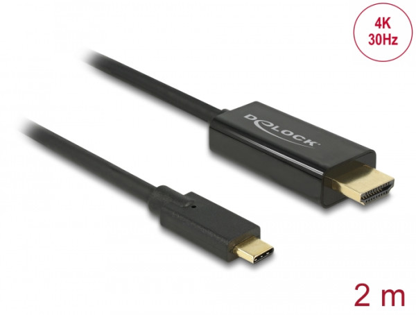 DeLOCK 85259 Videokabel-Adapter 2 m USB Typ-C HDMI Schwarz (85259)