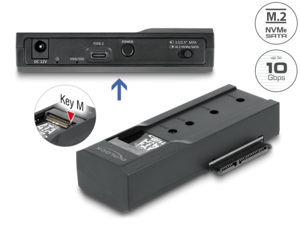 DELOCK USB Type-C Konverter fur 1 x M.2 (64253)