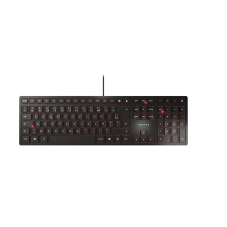 CHERRY KC 6000 Slim Tastatur Universal USB AZERTY Französisch Schwarz (JK-1600FR-2)