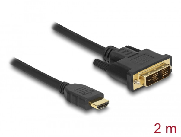 DeLOCK 85584 Videokabel-Adapter 2 m HDMI Typ A Standard DVI-D (85584)