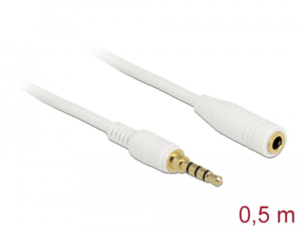 DeLOCK 85628 Audio-Kabel 0,5 m 3.5mm Weiß (85628)