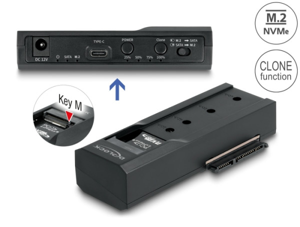 DELOCK USB Type-C Konverter fur 1 x M.2 (64252)