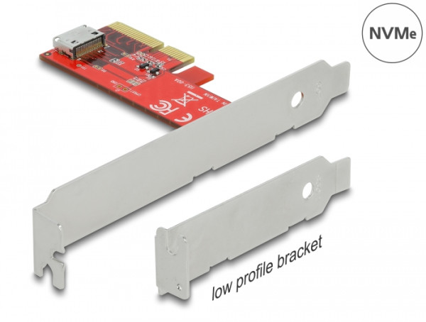 DeLOCK PCI Express x4 Karte zu 1 x intern OCuLink SFF-8612 - Low Profile Formfaktor (90482)